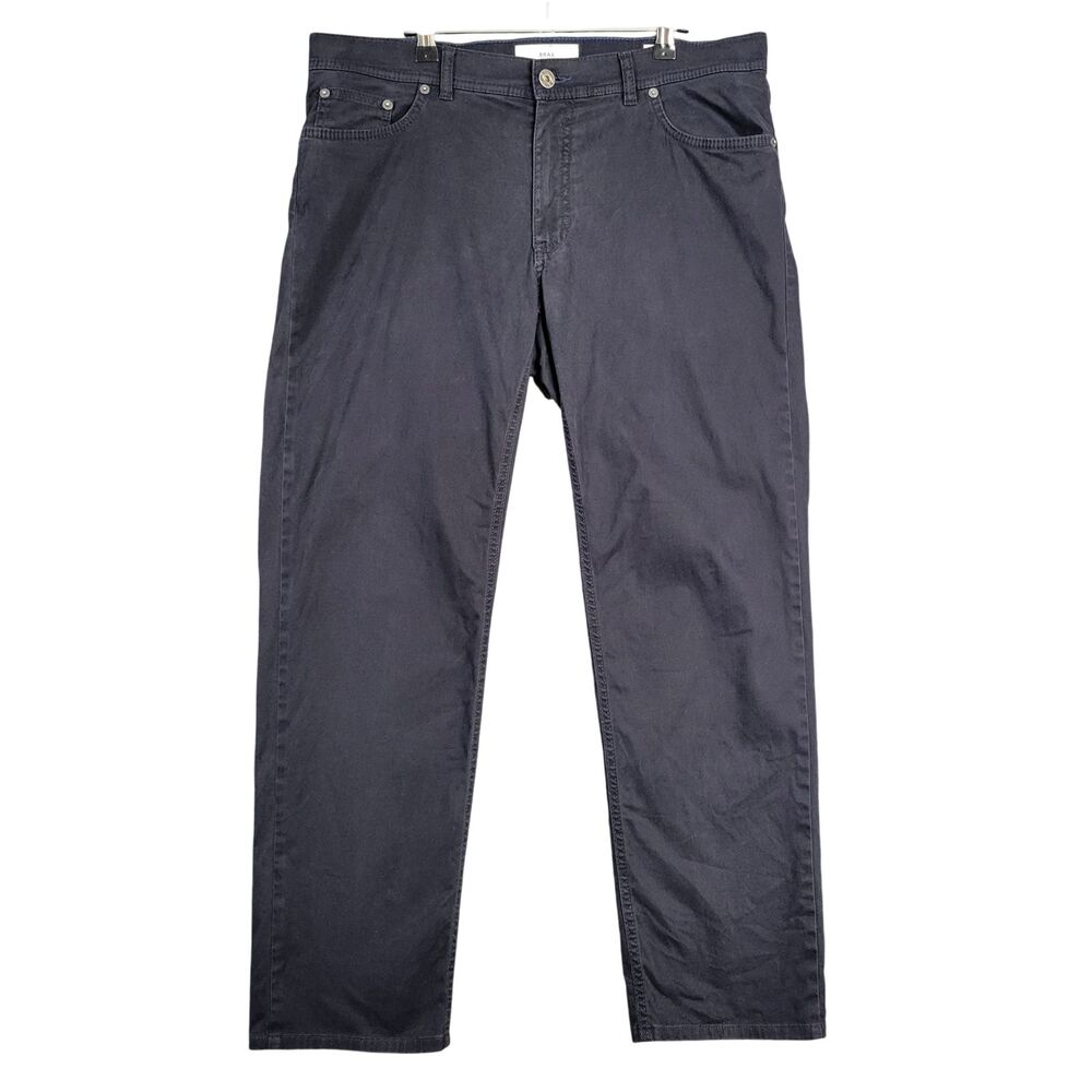 BRAX Midnight Blue Cooper Fancy Straight Stretch Pants SIZE 36x34 MEASURES 37x29